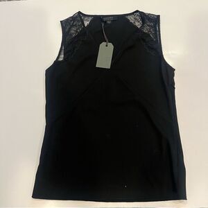 All Saints black lace top 6 US